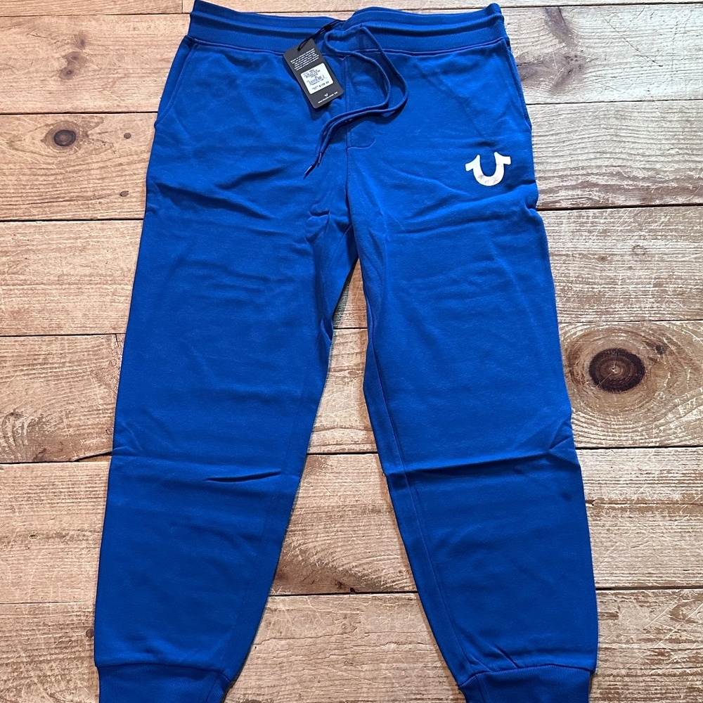 True Religion Buddha 3 Star Joggers in Lake Blue Size XL - Picture 5 of 12